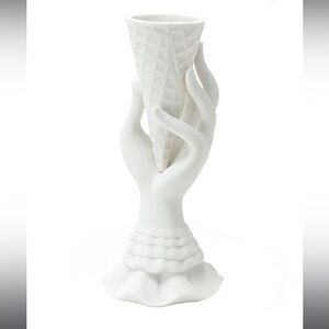 Elegant White Ceramic Hand Sculpture